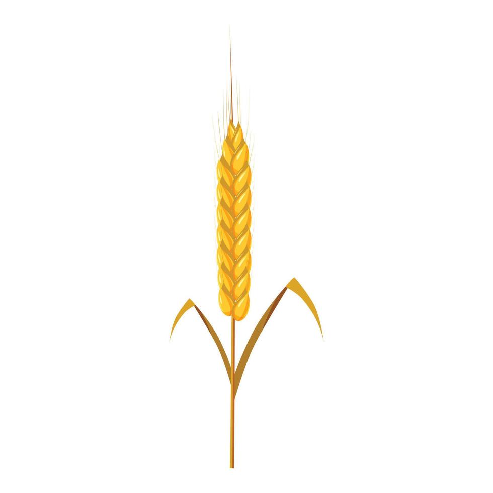 ícone de pico de trigo, estilo cartoon vetor