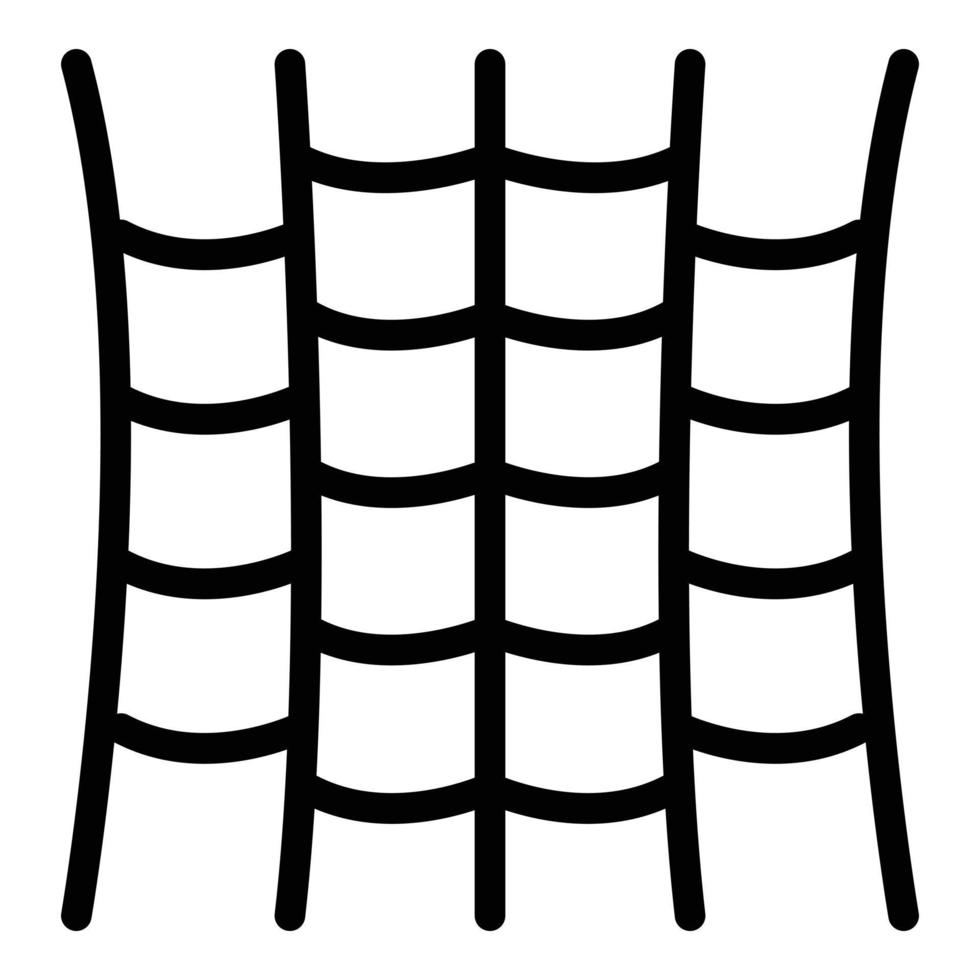 vetor de contorno de ícone de rede de parque de corda. esporte aventura