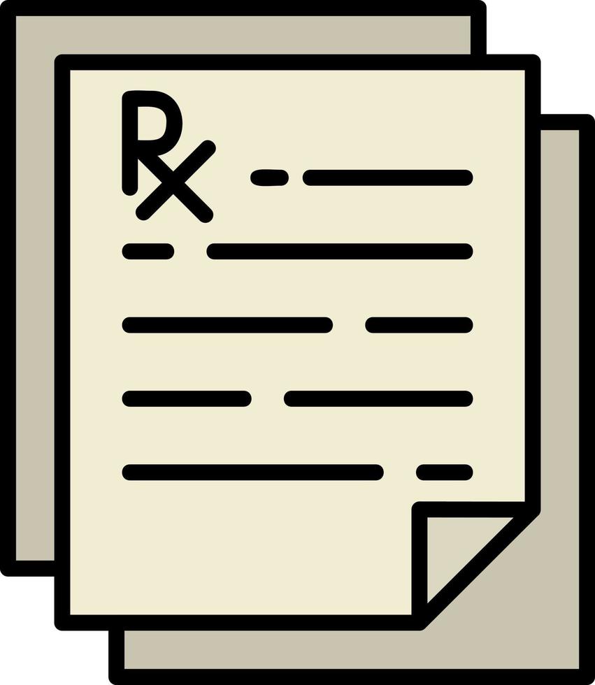 design de ícone criativo de prescrição vetor