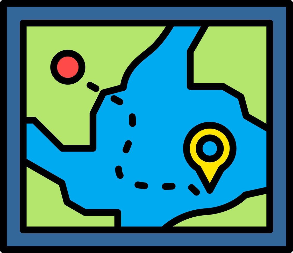 design de ícone criativo do mapa vetor