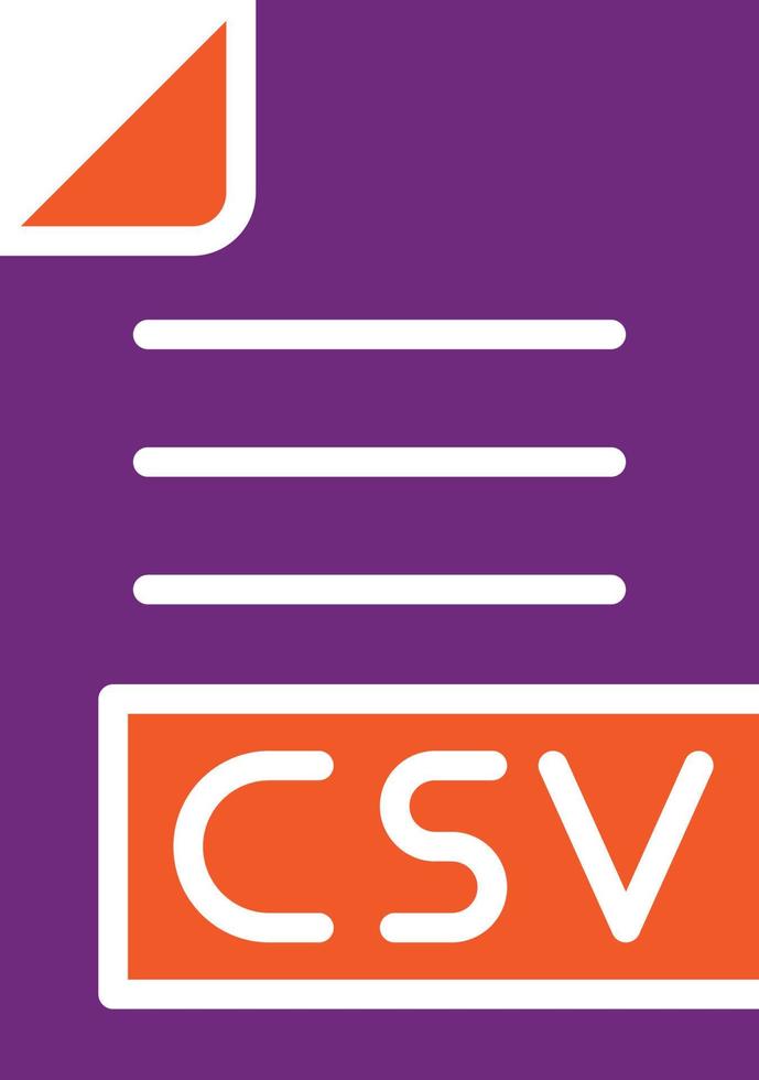 ilustração de design de ícone de vetor csv