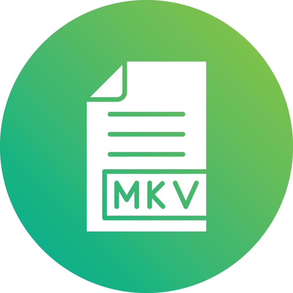 ilustração de design de ícone de vetor mkv