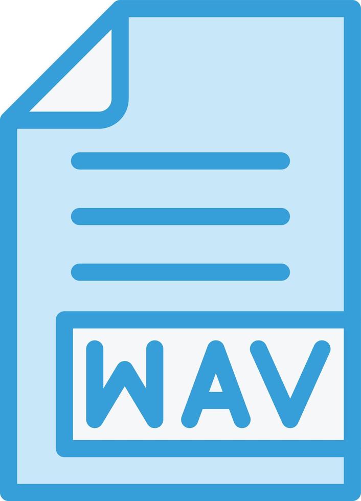 ilustração de design de ícone de vetor wav