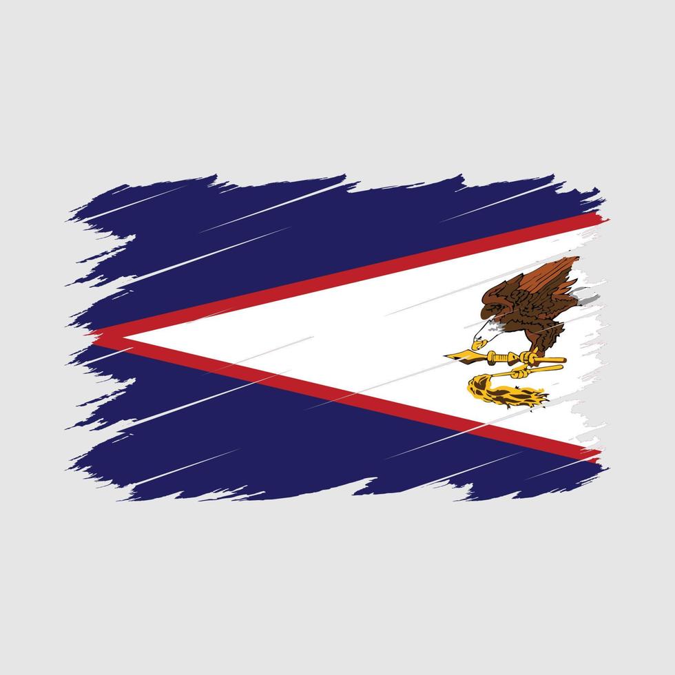 escova de bandeira de samoa americana vetor
