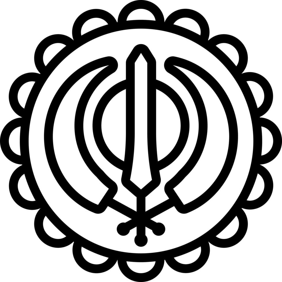 ícone de linha para gurupurab vetor