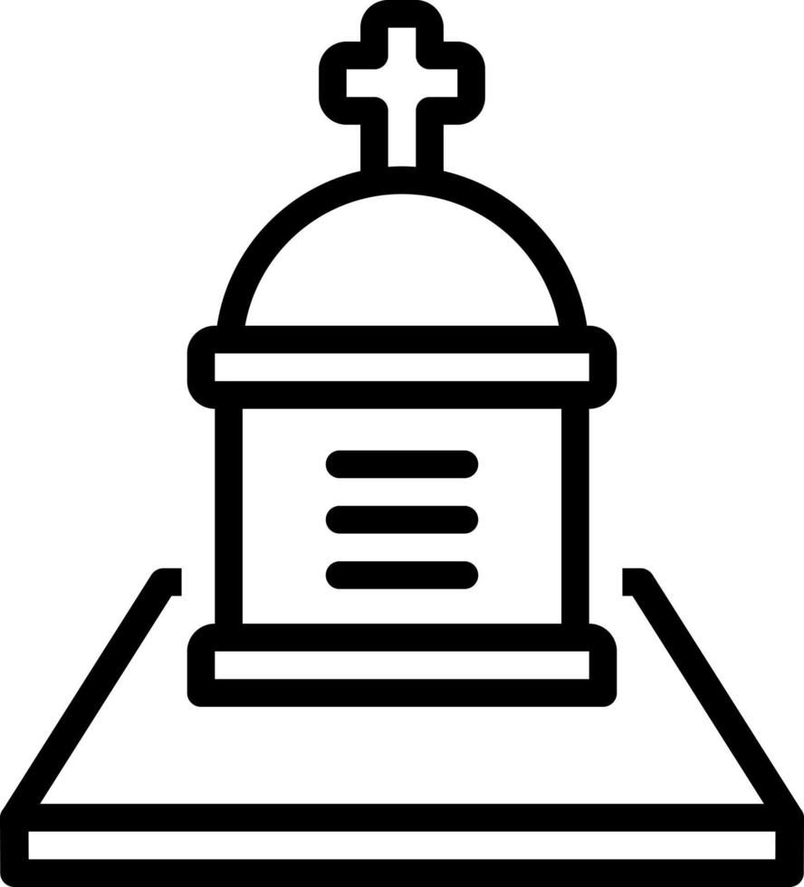 ícone de linha para cemitério vetor