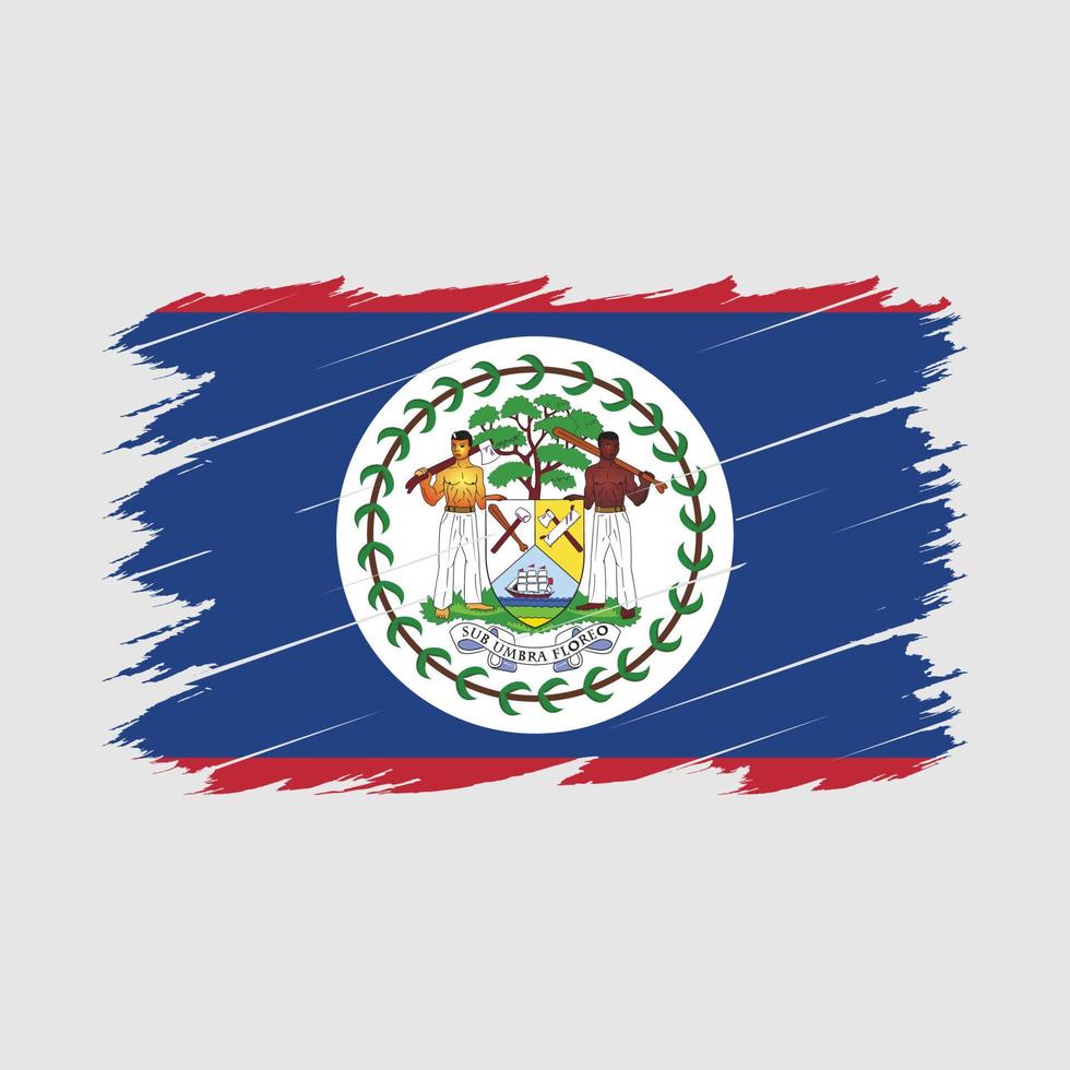 escova de bandeira belize vetor