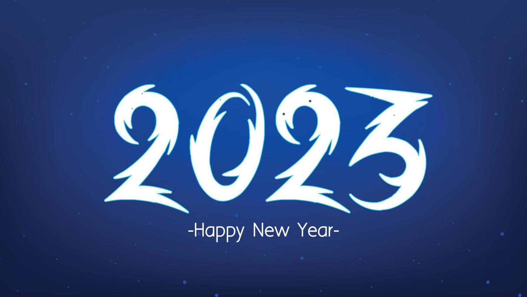 cartão de feliz ano novo de 2023 vetor