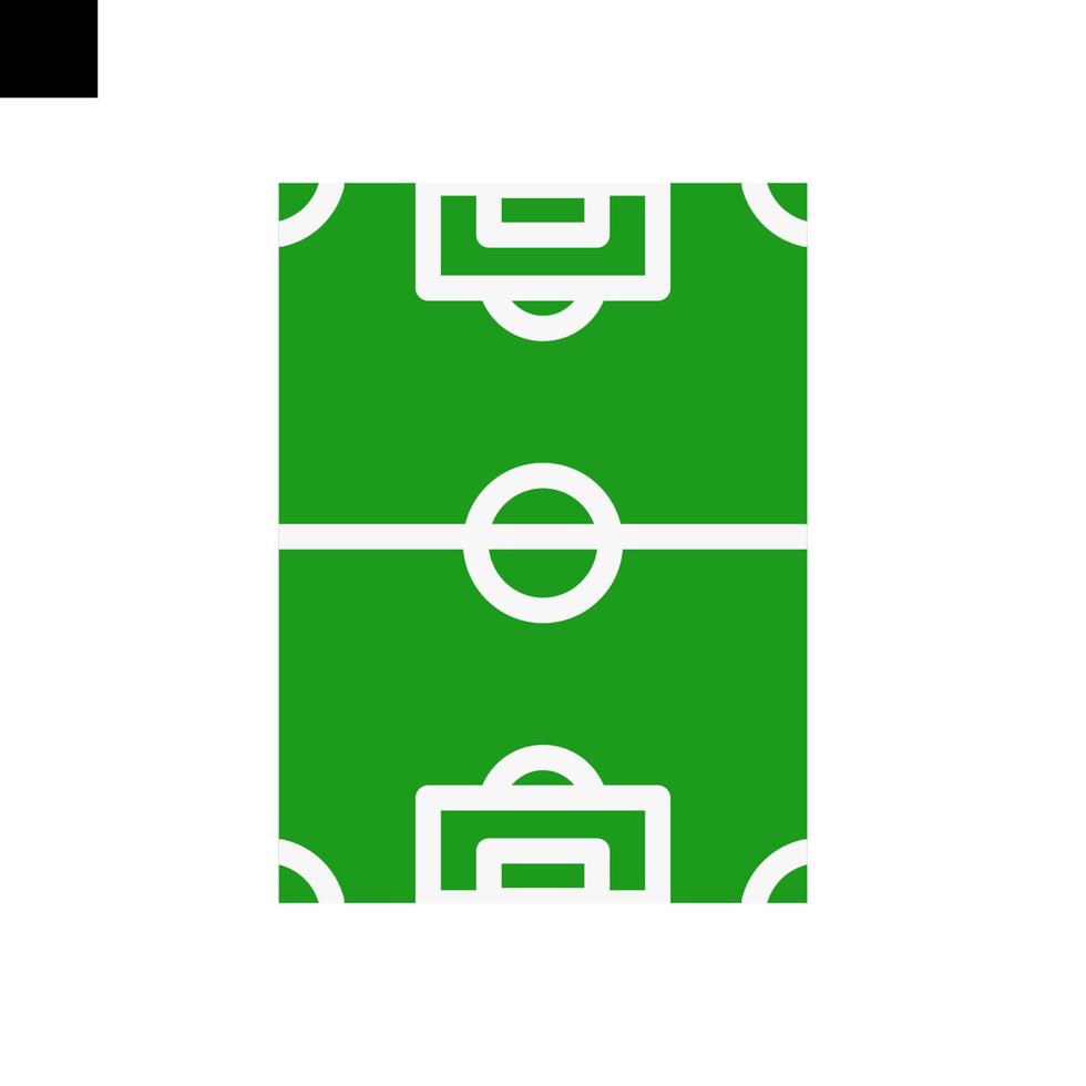 estilo simples do vetor do logotipo do ícone do campo de futebol