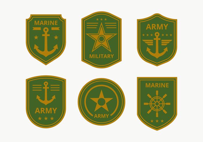 Coleção de emblema do Corpo de Marines vetor