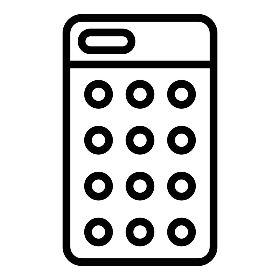 vetor de contorno de ícone de caixa de smartphone sem fio. Capa de telefone