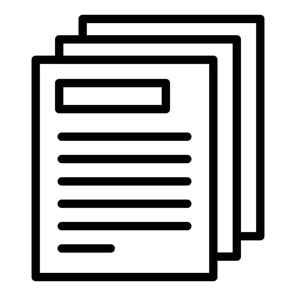 vetor de contorno de ícone de conferência de tela de papel. webinário online