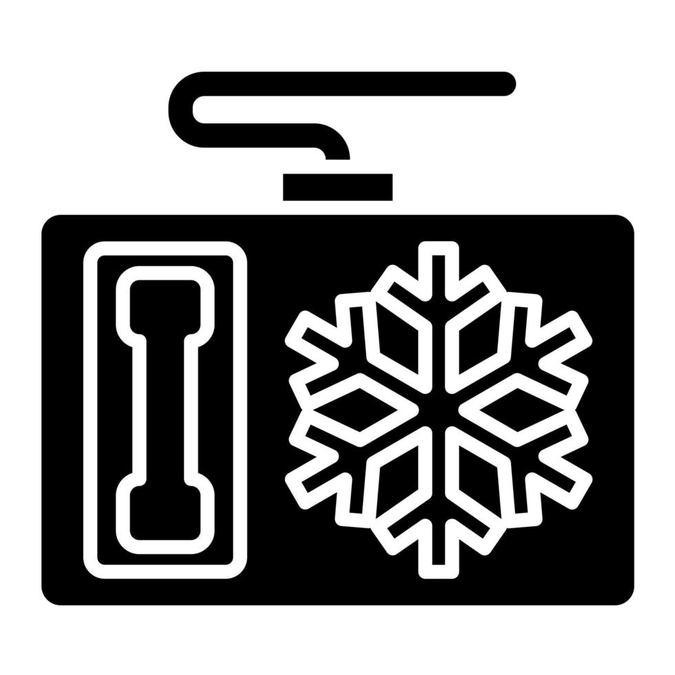 ícone de glifo de chamada fria vetor