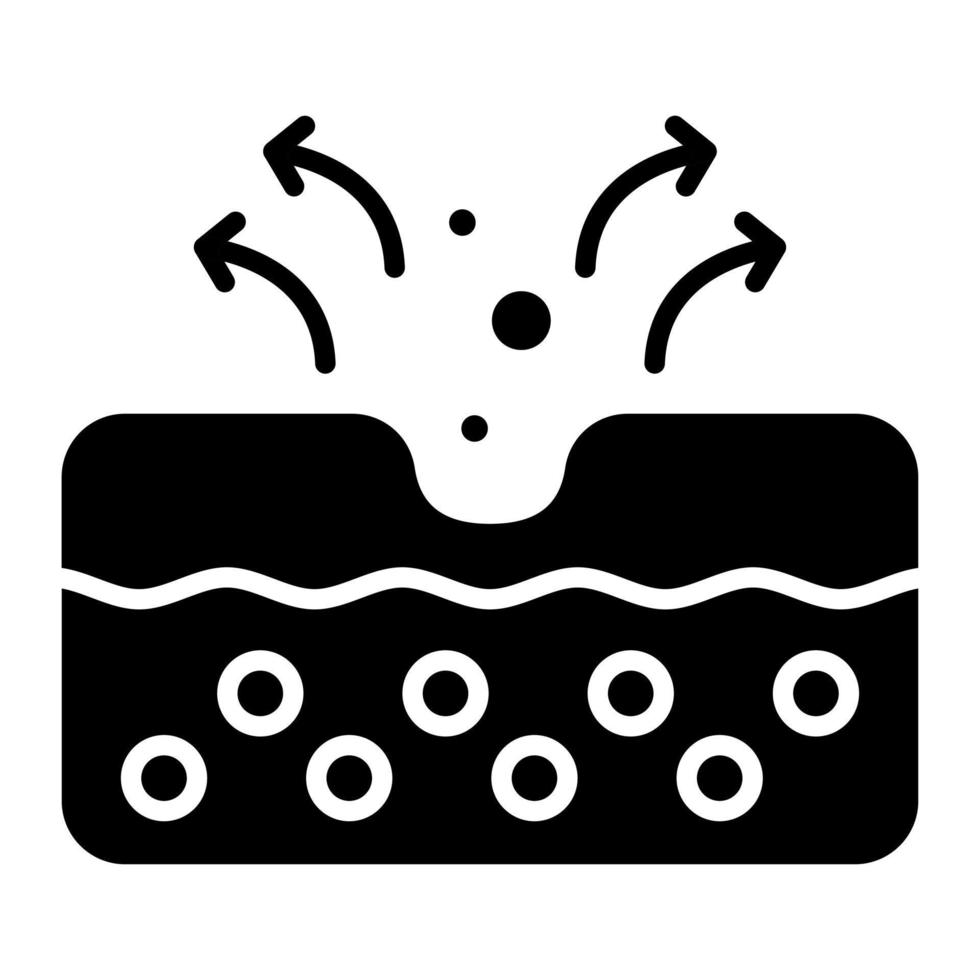 ícone de glifo de poro vetor