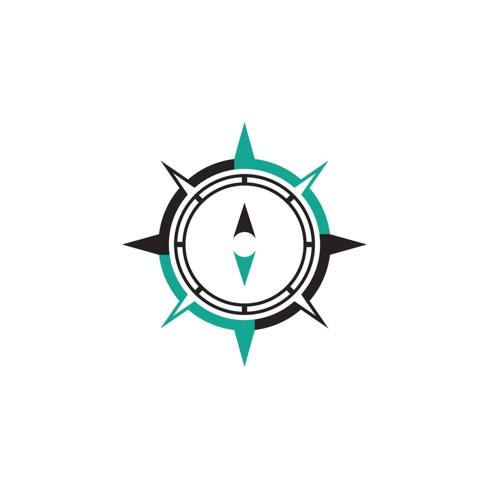 ícone de vetor de modelo de logotipo de bússola