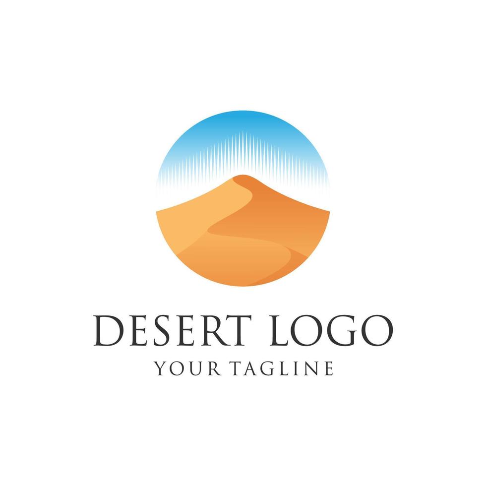 design de logotipo do deserto vetor