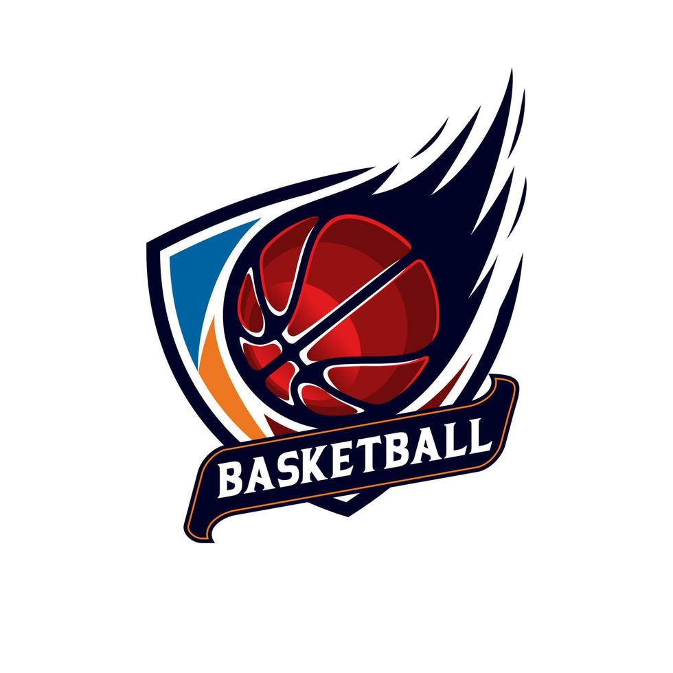 design de vetor de logotipo de basquete