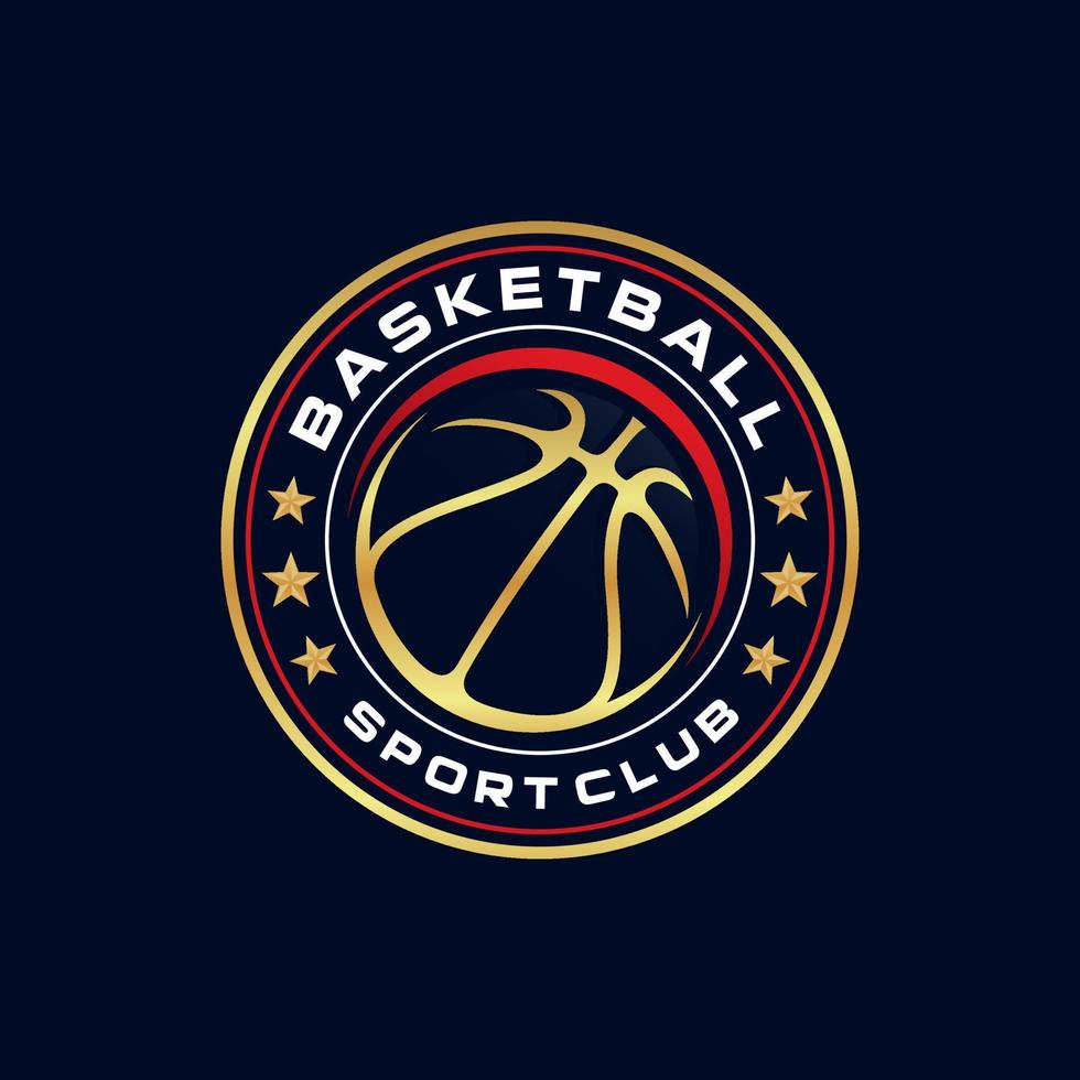 design de vetor de logotipo de basquete