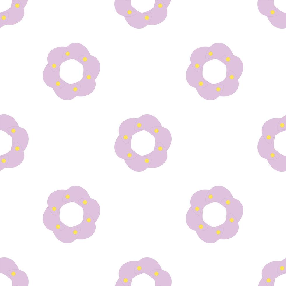 vetor sem emenda de padrão de círculo abstrato lilás