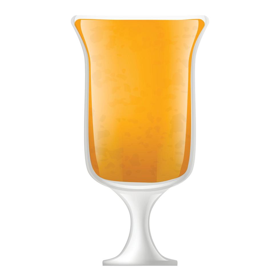ícone de smoothies de laranja, estilo realista vetor
