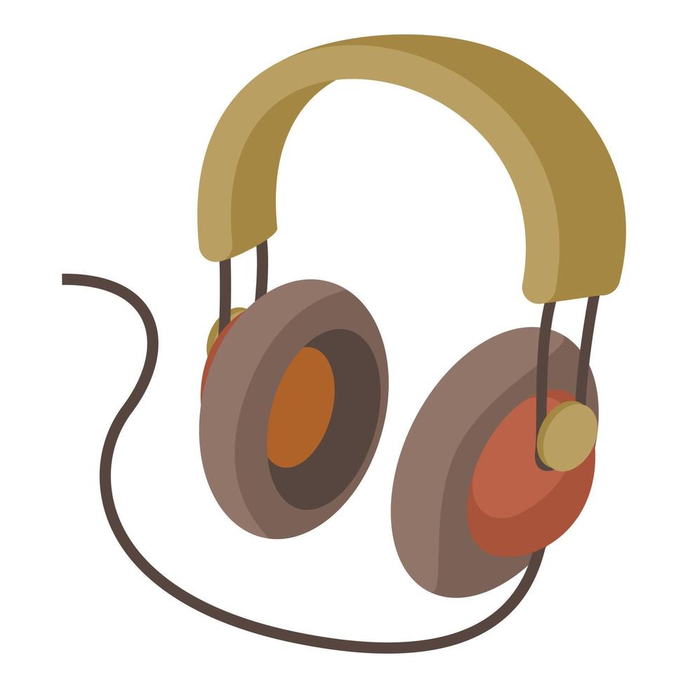 ícone de fone de ouvido, estilo cartoon vetor