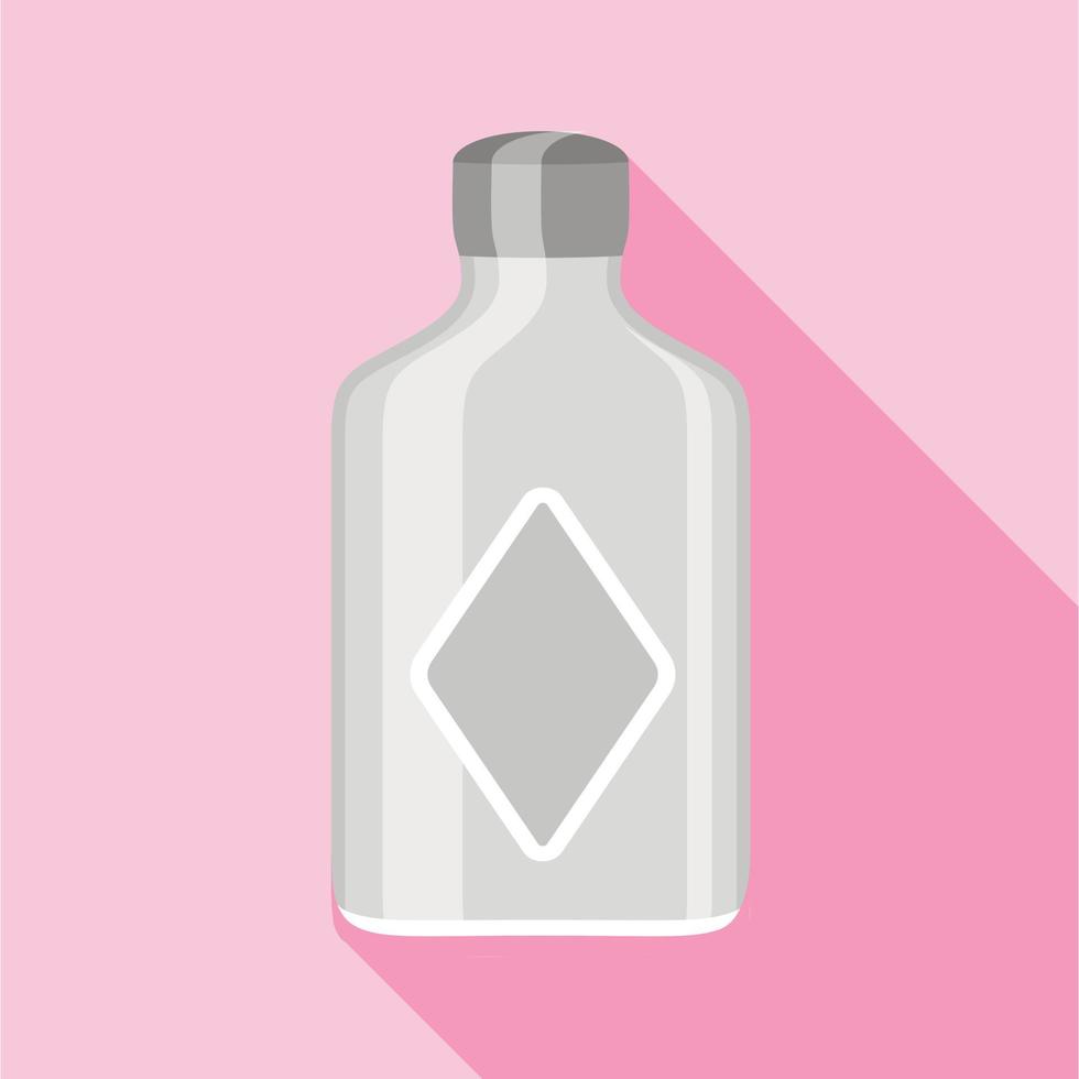garrafa de vidro transparente com ícone de lados quadrados vetor