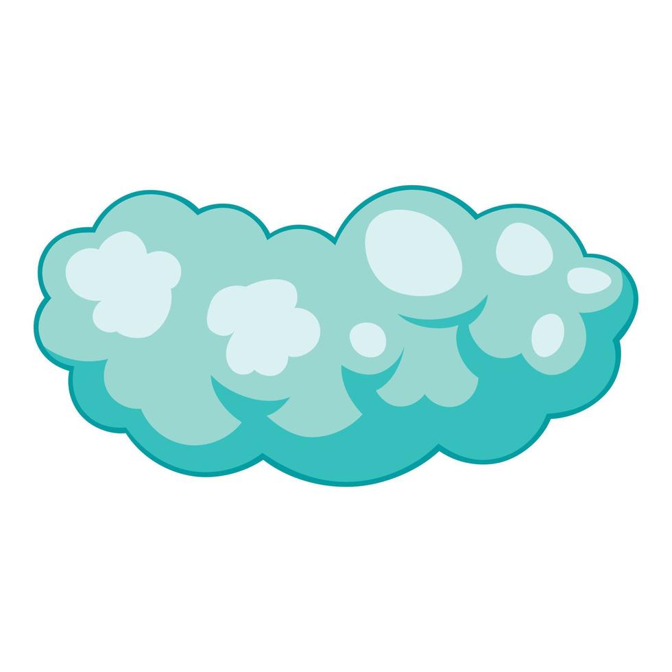 ícone de nuvem média, estilo cartoon vetor
