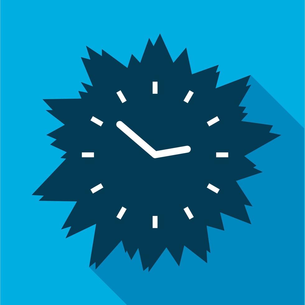 relógio moderno azul sem ícone de números, estilo simples vetor