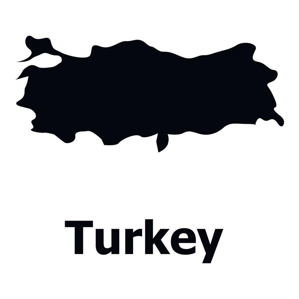 ícone do mapa da Turquia, estilo simples vetor