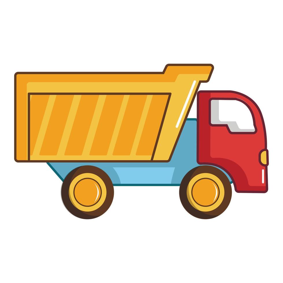 ícone do caminhão de brinquedo, estilo cartoon vetor