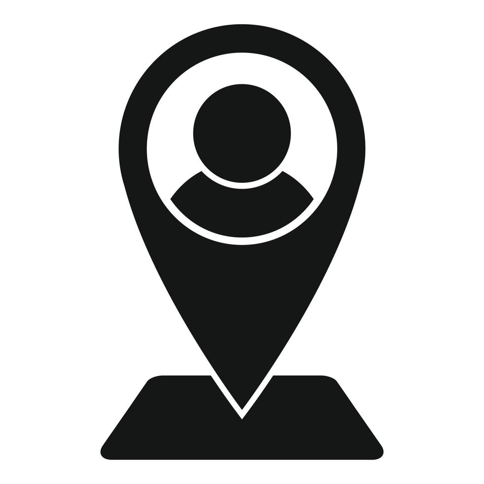 vetor simples de ícone de localização de suporte. serviço de escritório