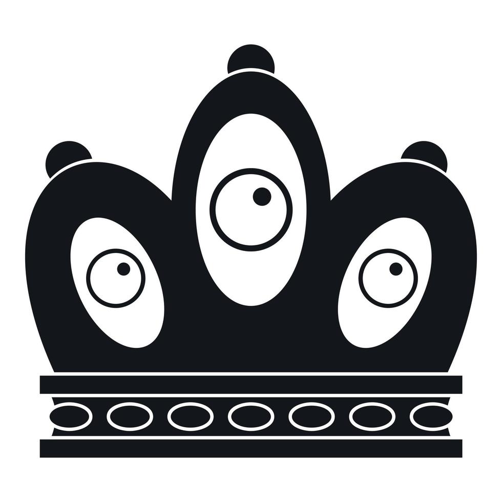 ícone da coroa da rainha, estilo simples vetor
