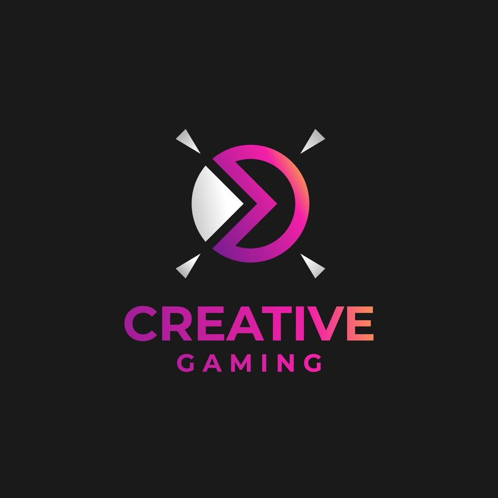 logotipo de forma de jogo criativo, design de logotipo de jogo, design de jogo abstrato, personagem abstrato, logotipo de jogo vetor