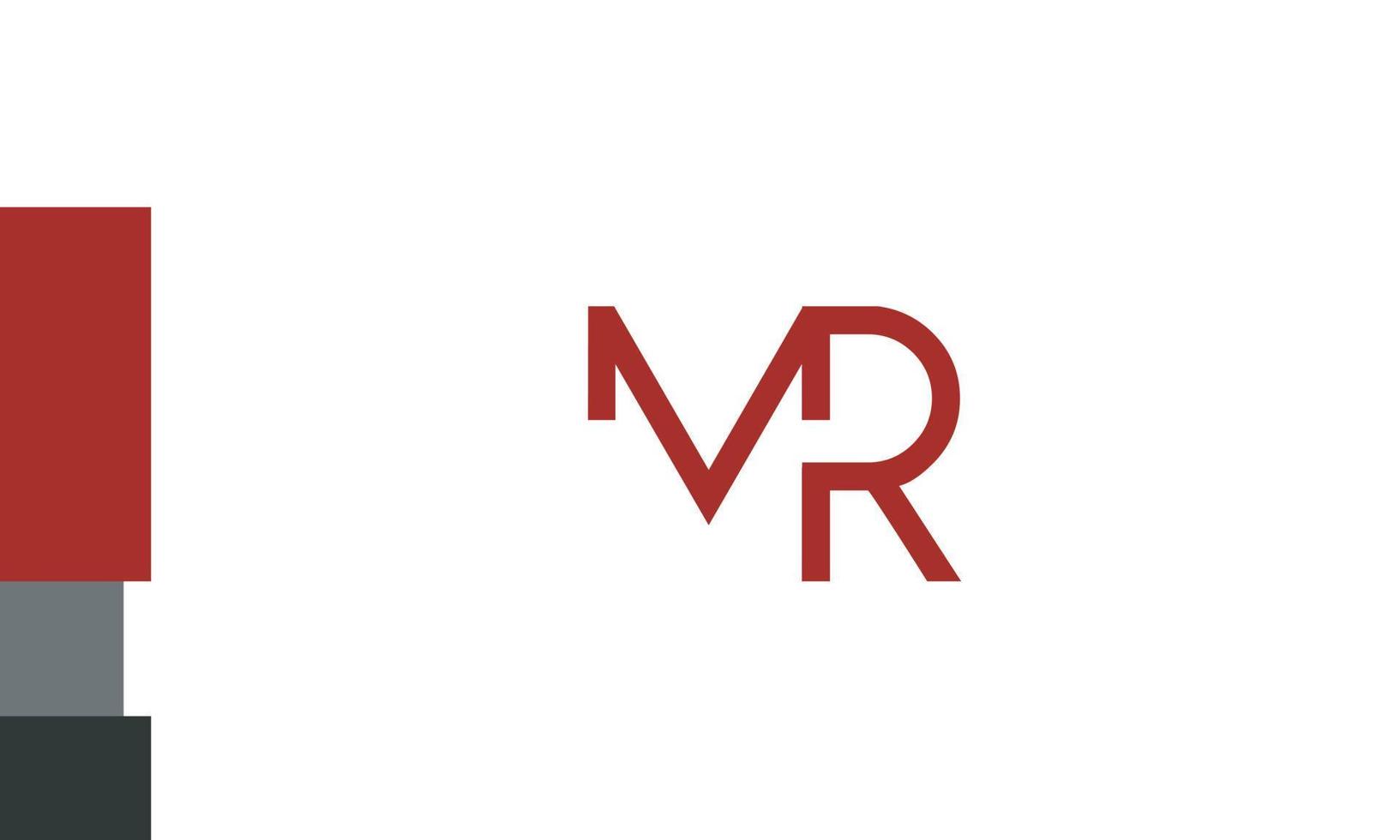 letras do alfabeto iniciais monograma logotipo mr, rm, m e r vetor
