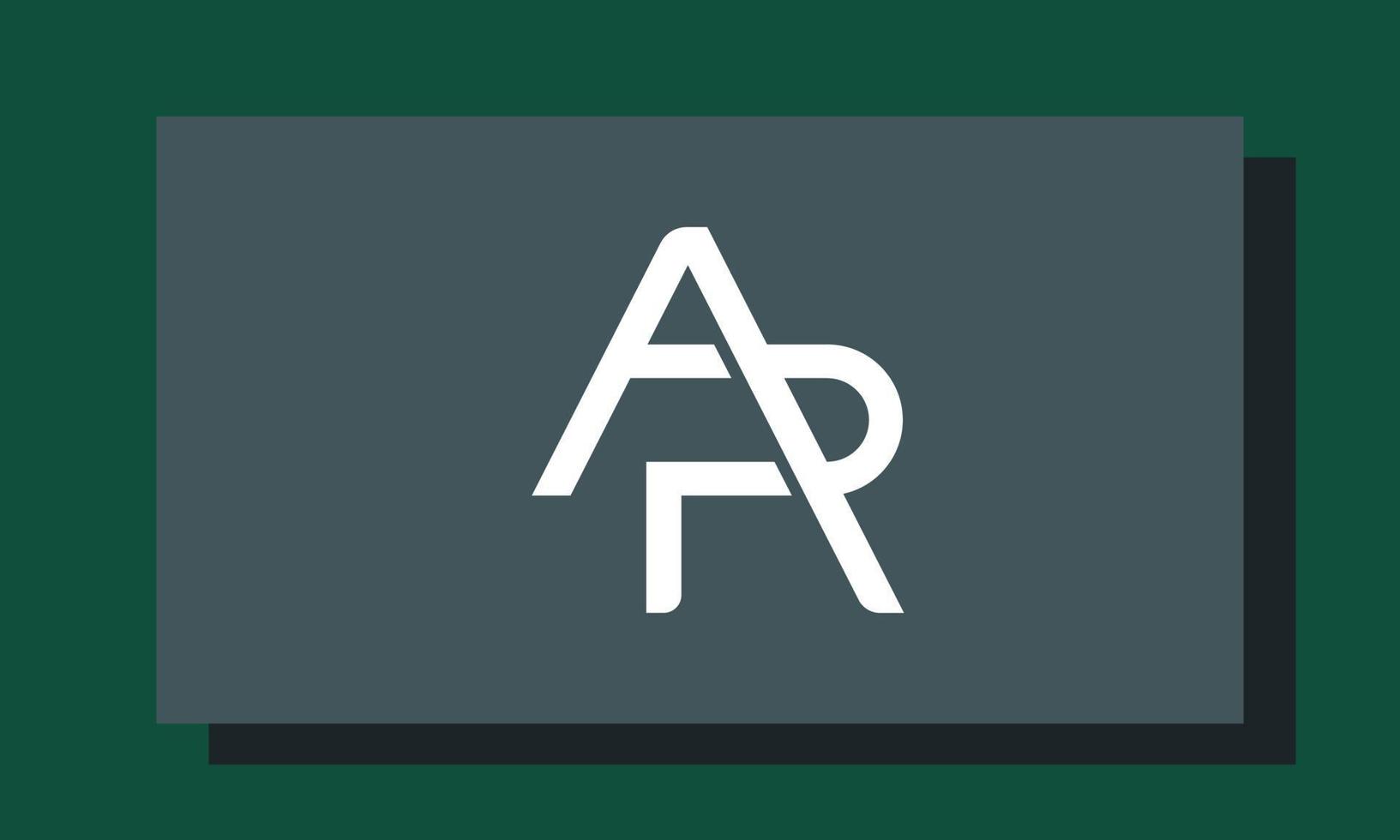 letras do alfabeto iniciais monograma logotipo ar, ra, a e r vetor