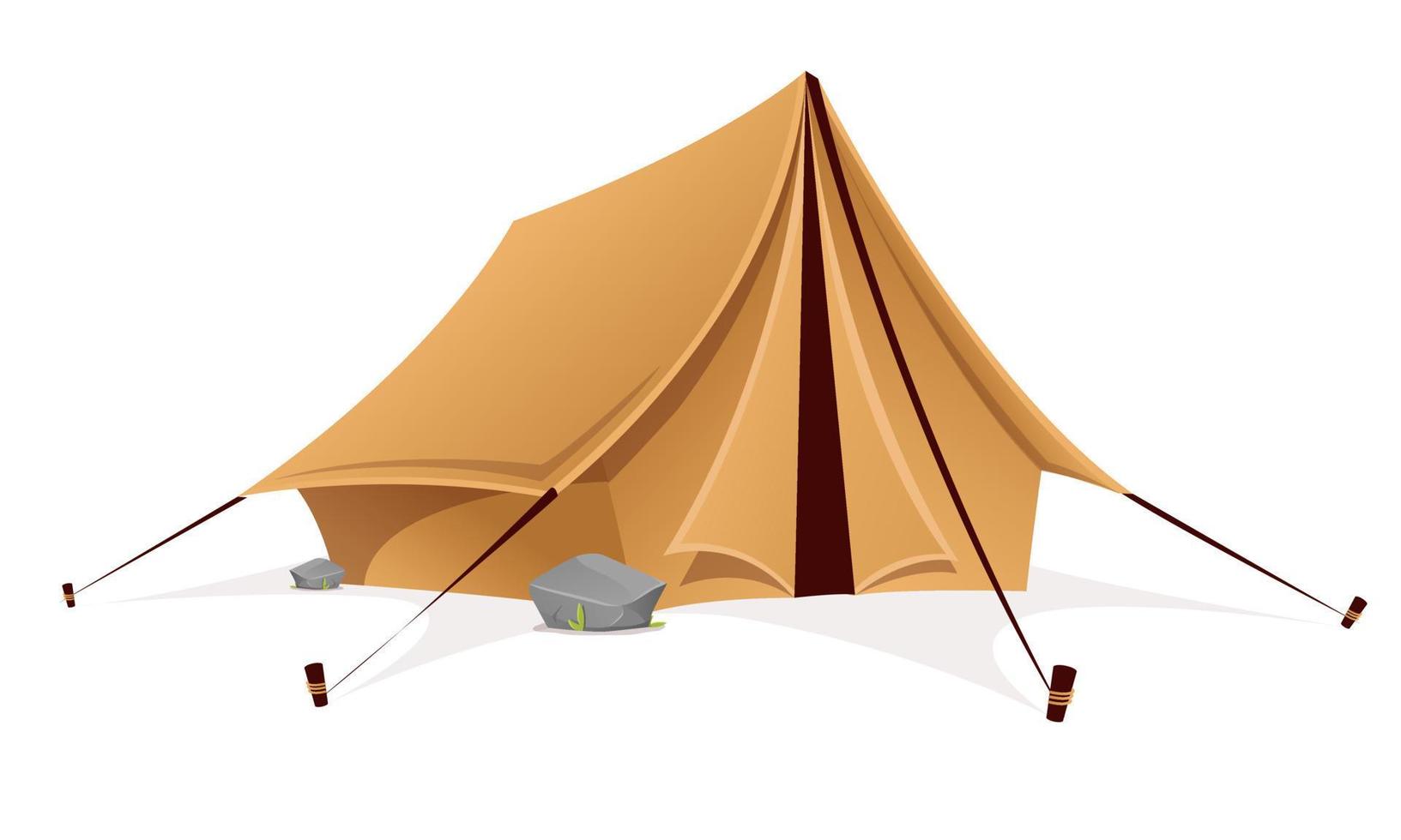 barraca de acampamento turística, equipamento esportivo de acampamento. Ilustração em vetor estilo 3D de tenda para atividades de turismo e caminhadas.
