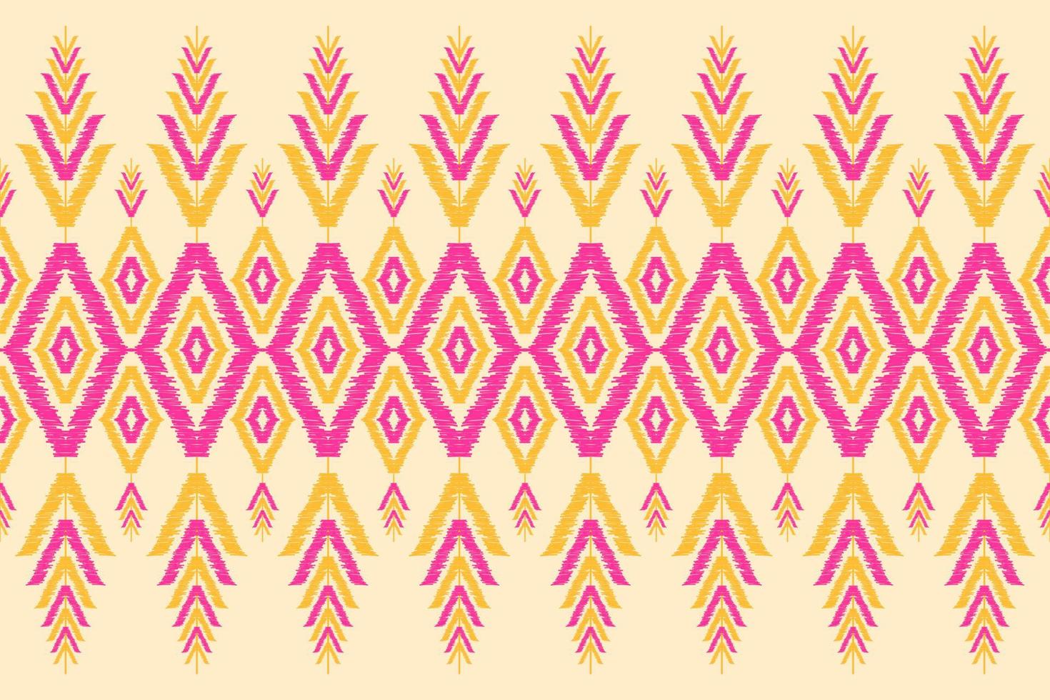 tapete étnico ikat arte padrão. sem costura padrão geométrico étnico ikat em tribal. estilo mexicano. vetor