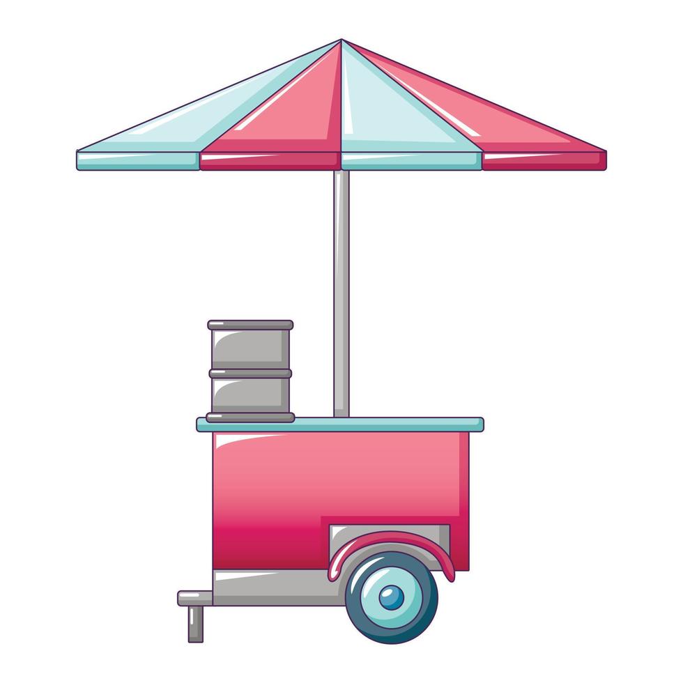 ícone da loja de rua de sorvete, estilo cartoon vetor