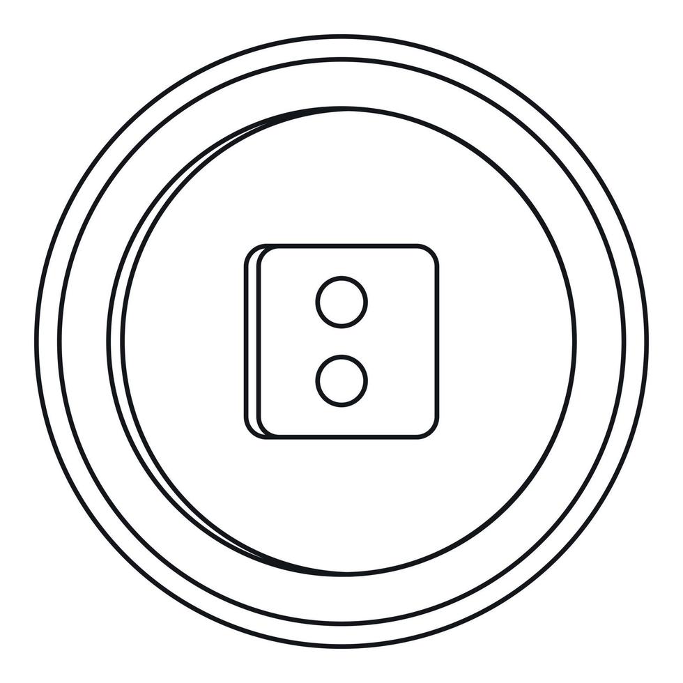 ícone de botão redondo, estilo de estrutura de tópicos vetor