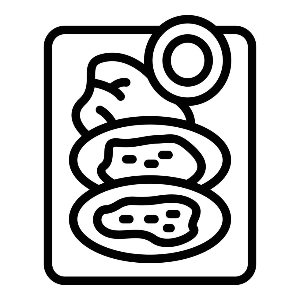 vetor de contorno do ícone de batata de comida. cozinha austríaca