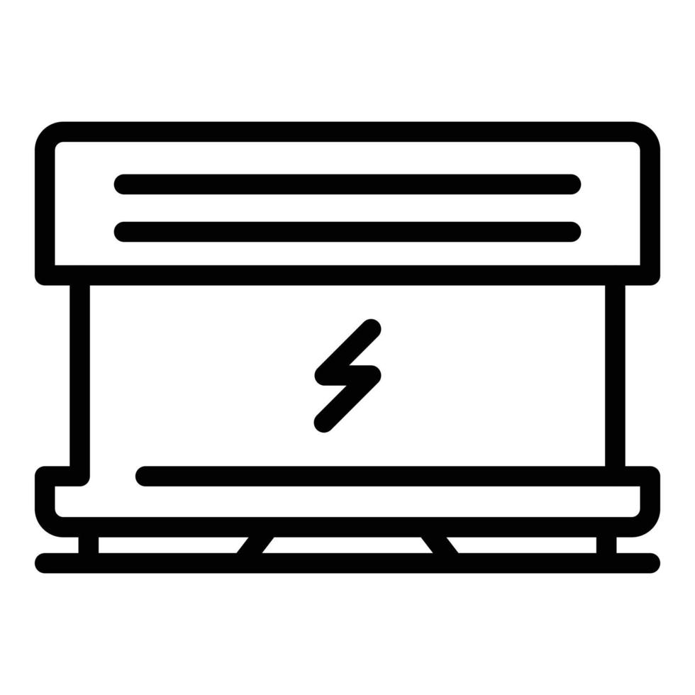 vetor de contorno do ícone do convector de controle. aquecedor doméstico