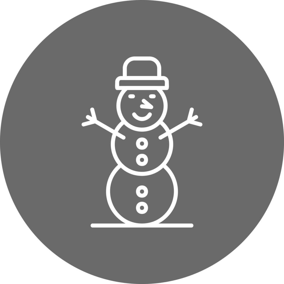 design de ícone criativo de boneco de neve vetor