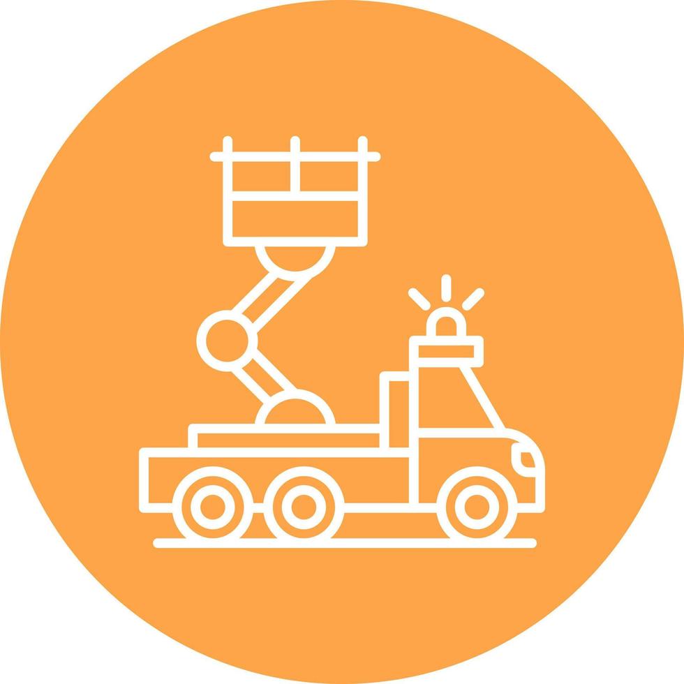 design de ícone criativo de caminhão de escada vetor