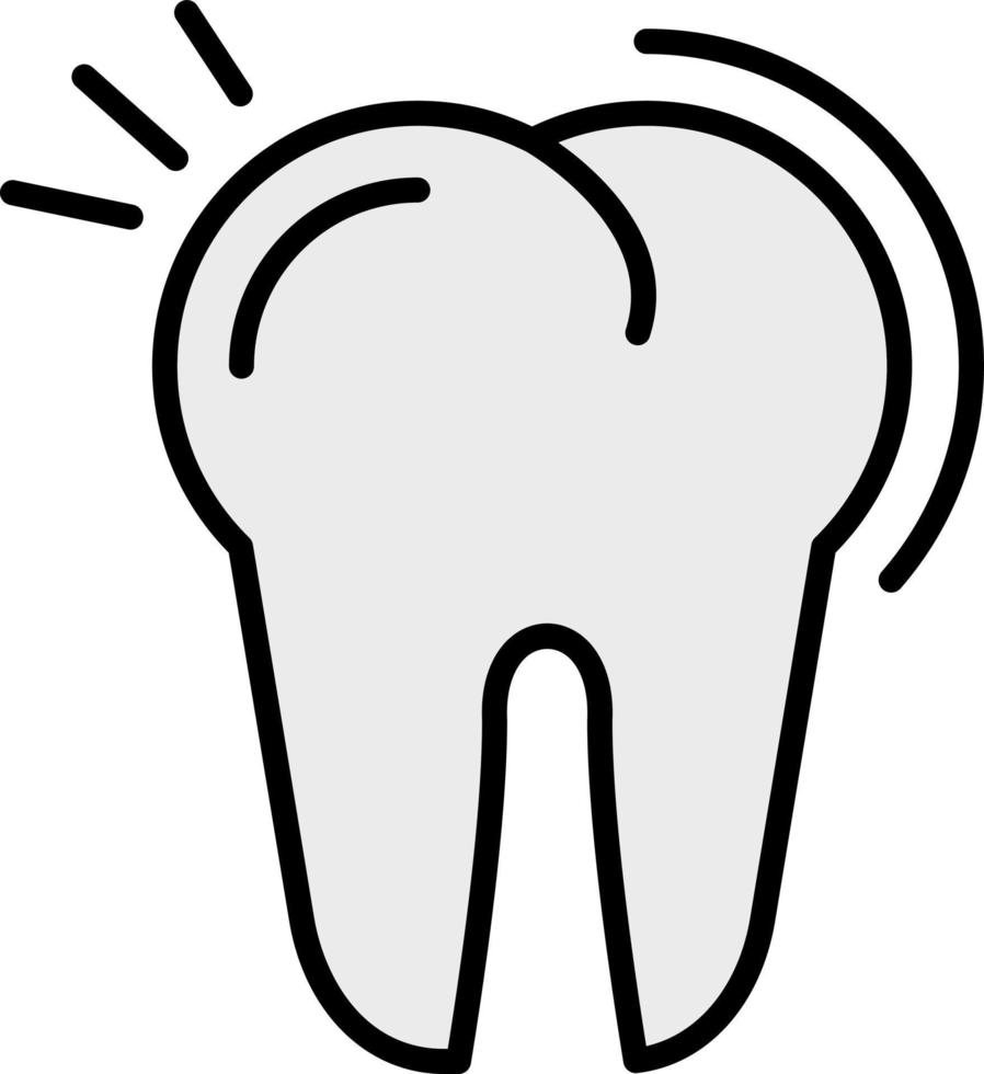 design de ícone criativo de dor de dente vetor