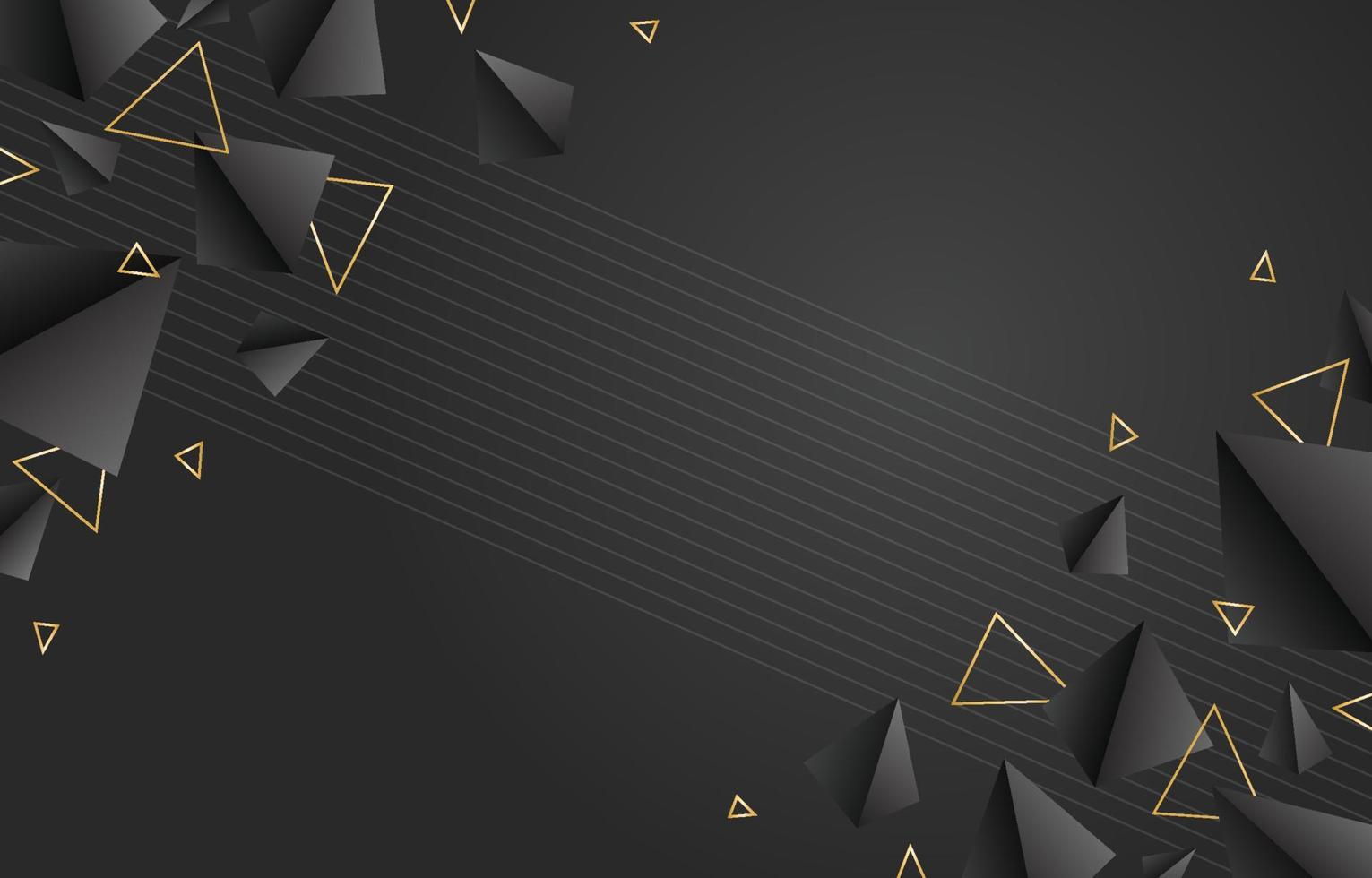 design de fundo triangular preto vetor