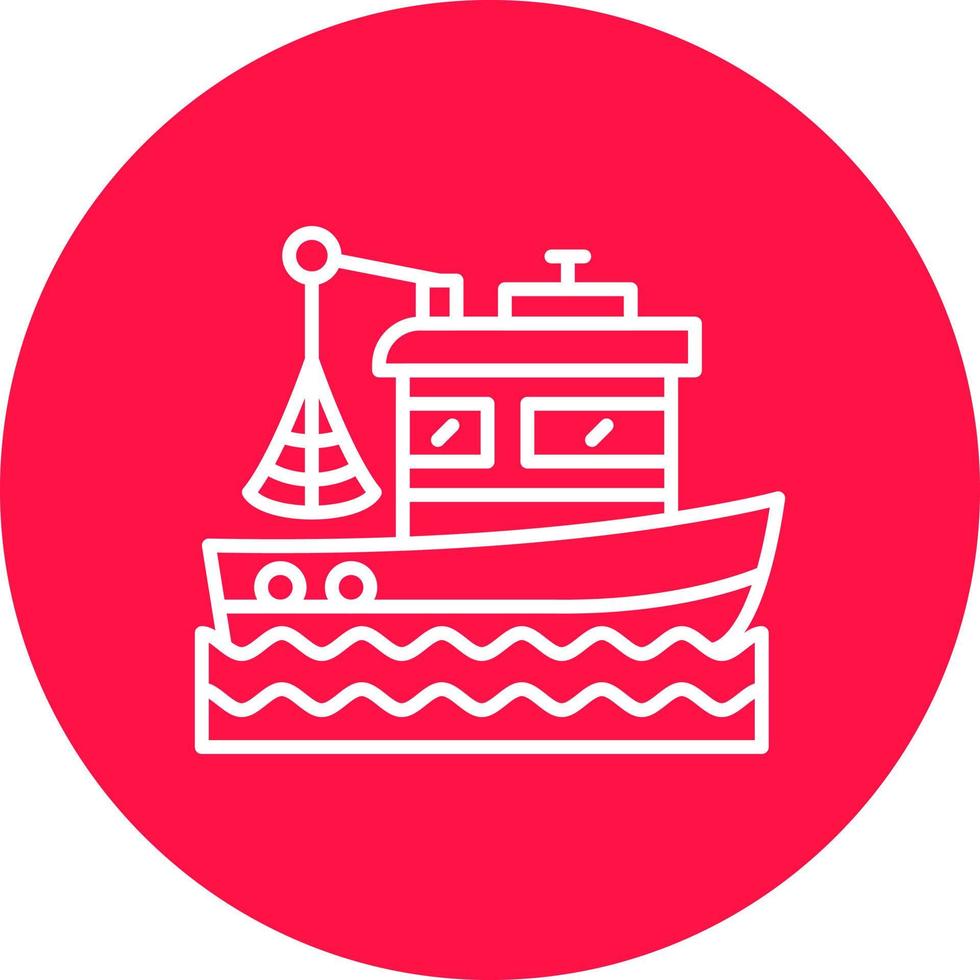 design de ícone criativo de barco de pesca vetor