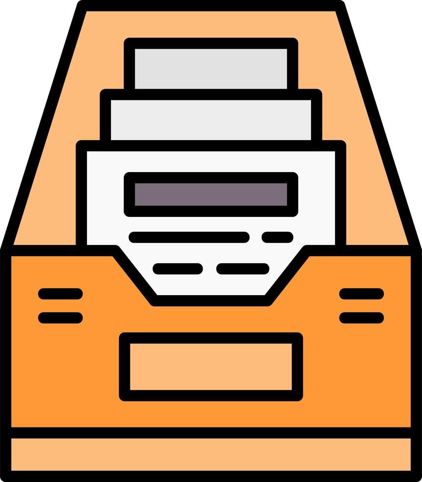 design de ícone criativo de caixa de arquivos vetor