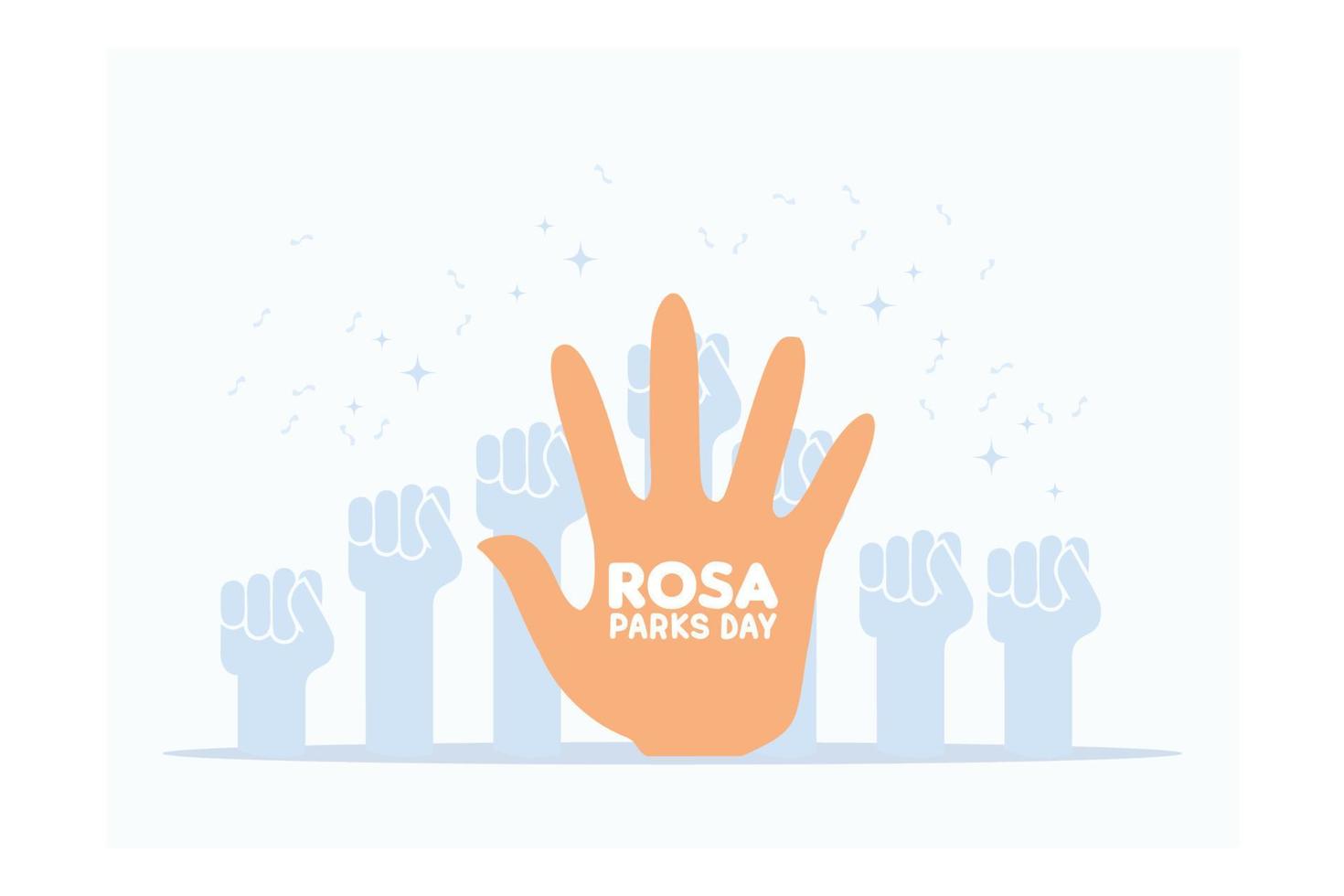 rosa parques dia. conceito de férias. modelo para plano de fundo, banner, cartão, pôster com inscrição de texto, ilustração moderna de vetor plano