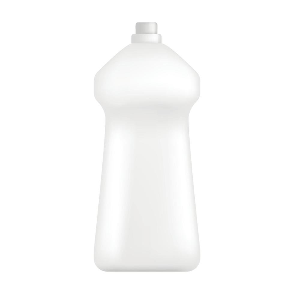 garrafa plástica de maquete de detergente, estilo realista vetor