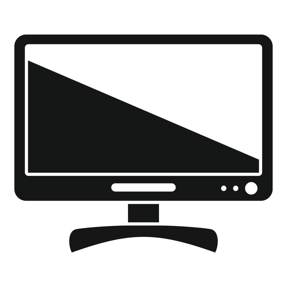vetor simples do ícone do monitor de rede. monitor de tela